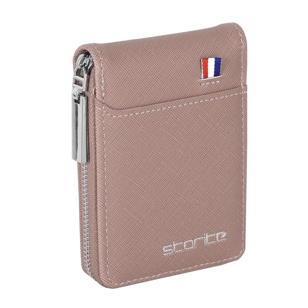 3058 Credit Debit Card Holder PU Leather Small Card Case or with Zipper